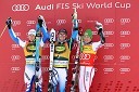 		
 	Alexis Pinturault, FRA, 2. mesto, Ted Ligety, ZDA, zmagovalec veleslaloma in Marcel Hirscher, AUS, 3. mesto