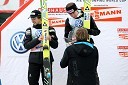 			Simon Ammann, smučarski skakalec (Švica), Martin Koch, smučarski skakalec (Avstrija) in Marko Škriba, direktor znamke Volkswagen pri Porsche Slovenija d.o.o.