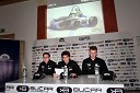 Kristjan Tomaš, Dino Florjančič, študent FS MB in vodja projekta Formula Student, Primož Gorenšek