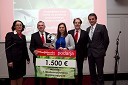 Mag. Mojca Letnik, direktorica Saubermacher Slovenija, Rudolf Horvat, direktor Saubermacher Slovenija, Tjaša Milenkovič, dobitnica 1. okoljske nagrade, Hans Roth, lastnik Saubermacher in Tomaž Kancler, podžupan MOM