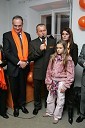 Janez Podobnik, predsednik SLS in minister za okolje in prostor ter Franc Kangler, novi mariborski župan z ženo Tanjo in hčerko Mašo