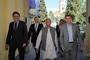 Tomaž Kancler, podžupan MOM, Tadej Slapnik, Generalni sekretar Slovenskega foruma socialnega podjetništva, prof. Muhammad Yunus, ..., prof. dr. Danijel Rebolj, rektor Univerze v Mariboru