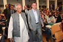 Prof. Muhammad Yunus, prof. dr. Danijel Rebolj, rektor Univerze v Mariboru