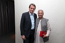 Mag. Tomaž Kancler, podžupan MOM in prof. Muhammad Yunus, Nobelov nagrajenec