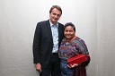 	Mag. Tomaž Kancler, podžupan MOM in dr. Rigoberta Menchú Tum, Nobelova nagrajenka