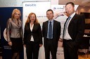 Mag. Ajša Vodnik, izvršna direktorica Ameriške gospodarske zbornice (AmCham), Andreja Škofič Klanjšček, vodja oddelka za davčno svetovanje Deloitte,  Dušan Hartman, član uprave Deloitte in Janez Škrubej, izvršni direktor Deloitte