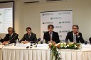 Friedhem Boschert, predsednik uprave Volksbank International, Nikolay Kuznetsov, vodja mednarodnega poslovanja Sberbank, Valentin Mihov, direktor za strategijo in korporativni razvoj Sberbank, Gašpar Ogris Martič, predsednik uprave Volksbank Slovenija