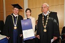 Prof. dr. Danijel Rebolj, rektor Univerze v Mariboru, dr. Iva Ružić, Fakulteta za kemijo in kemijsko tehnologijo UM in prof. dr. Miha Drofenik, Fakulteta za kemijo in kemijsko tehnologijo Univerze v Mariboru 
