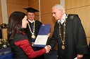 Dr. Ana Drmota Petrič, Fakulteta za kemijo in kemijsko tehnologijo UM, prof. dr. Danijel Rebolj, rektor Univerze v Mariboru in prof. dr. Miha Drofenik, Fakulteta za kemijo in kemijsko tehnologijo Univerze v Mariboru