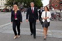 Mojca Seliškar Toš, vodja kabineta predsednika RS, dr. Danilo Türk, predsednik Republike Slovenije, Suzana Žilič Fišer, generalna direktorica Zavoda Maribor 2012 - EPK