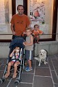 Vito Rožej, igralec, otroci Oka, Svit in Taras ter psička Belina