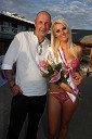 Jože Činč, član skupine D'kwaschen Retashy in Tanja Savanovič, Miss bikini 2012