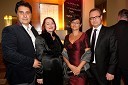 Mitja Bervar, ravnatelj Opera in balet Ljubljana, soproga Sonja Kralj Bervar in Marko Filli, generalni direktor RTV Slovenija s soprogo