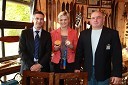 Mag. Boris Novak, generalni direktor Pošte Slovenije, Urška Žolnir, judoistka, Marjan Fabjan, trener