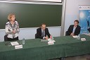 Red. prof. dr. Karin Stana Kleinschek, prorektorica za znanstvenoraziskovalno dejavnost Univerze v Mariboru, Radovan Žerjav, minister za gospodarski razvoj in tehnologijo, Danilo Majcen, Karierni center UM