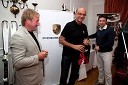 Bojan Križaj, nekdanji smučar, Heinz Slesak, generalni direktor Porsche Slovenija d.o.o. in Boštjan Luznar, vodja golf igrišča Bled