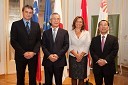 Tomaž Kancler, podžupan MOM, Takashi Kawamura, predsednik japonske korporacije Hitachi, Suzana Žilič Fišer, generalna direktorica Zavoda Maribor 2012 - EPK, ...