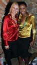 Ana Bešter, televizijska voditeljica in Bianca Seckel, 1. spremljevalka Miss Zombabve 2003