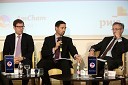 Dr. Dejan Krušec, državni sekretar, Ministrstvo za finance Republike Slovenije, Janko Medja, predsednik uprave NLB d.d., Mark Batten, Partner PWC