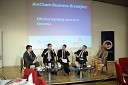 	Izr. prof. dr. Marko Košak, predstojnik katedre za denar in finance, Ekonomska fakulteta Univerza v Ljubljani, dr. Dejan Krušec, državni sekretar, Ministrstvo za finance Republike Slovenije, Janko Medja, predsednik uprave NLB d.d., Mark Batten, Partner PWC, Nevenka Črešnar Pergar, direktorica NP Consulting