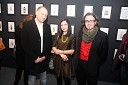 Mitja Čander, programski direktor javnega zavoda EPK Maribor 2012, Jasmina Cibic, vizualni umetnik in avtorica razstave ter Tevž Logar, direktor ŠKUC-a