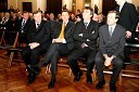 Gregor Zupančič, predsednik nadzornega sveta Delo d.d., Borut Pahor, evroposlanec in predsednik stranke SD, Dr. Milan Zver, minister za šolstvo in šport in Lojze Peterle, evroposlanec
 

