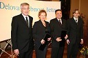 Danilo Slivnik, predsednik uprave Delo d.d., Zofija Mazej Kukovič, predsednica uprave ESOTECH, Zoran Jankovič, župan mestne občine Ljubljana in Peter Jančič, odgovorni urednik Dela