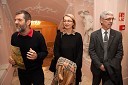 Borut Križ, kustos Dolenjskega muzeja, Mirjana Koren, direktorica Pokrajinskega muzeja Maribor in Zdenko Picelj, direktor Dolenjskega muzeja