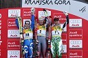 zmagovalna trojica 43. Zlate lisice Nicole Gius (Italija), Nicole Hosp (Avstrija) in Tanja Poutiainen (Finska)