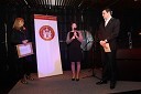 Mag. Dunja Petak, Center za sluh in govor Maribor, Jasmina Breznik, VDC Polž in Mitja Šeško član Rotaract Cluba Maribor