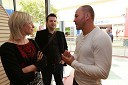 Dejan Zavec, interkontinentalni prvak velterske kategorije po različici WBO, Katja Šajnovič, direktorica za prodajo in marketing podjetja Amis d.o.o.