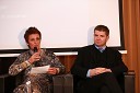 Lidija Jerkič, predsednica SKEI; Dejan Turk, predsednik uprave Simobil d.d. ter Združenja Manager