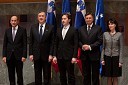 Janez Janša, predsednik Vlade RS; dr. Danilo Turk, nekdanji predsednik Republike Slovenije; Gregor Virant, predsednik Državnega zbora; Borut Pahor, predsednik Republike Slovenije; Tanja Pečar