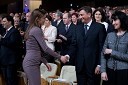 Urška Bačovnik Janša; Borut Pahor, predsednik Republike Slovenije; Tanja Pečar