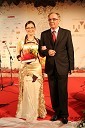 Martina Baškovič, vinska kraljica Slovenije 2012; Janez Erjavec, direktor Pomurskega sejma d.d.