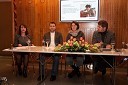 Jana Petkovšek Štakul, urednica Dnevnikove priloge Zaposlitve&kariera; Tomaž Stritar, direktor Socialnega inkubatorja; mag. Violeta Bulc, direktorica podjetja Vibacom, d.o.o.; Matevž Slokar, podjetnik