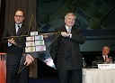 Mitja Gaspari, guverner Banke Slovenije, Jean-Claude Trichet, predsednik Evropske Centralne Banke 
 
