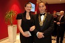 Anuška Delić; Franci Zavrl, predsednik Rotary kluba Ljubljana