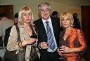 Pika Fornezzi, Petar Radović in Barbra Jermann, voditeljica Tednika na RTV Slovenija