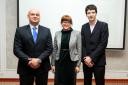 Goran Đukanović, predsednik Črnogorskega-Bližnjevzhodnega-Katarskega združenja prijateljstva; Tatjana Novak, predsednica SLOQA; Seif-a Aldin Salemeh, generalni tajnik Hrvaškega Katarskega združenja