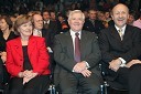 Milan Kučan, nekdanji predsednik Republike Slovenije z ženo Štefko in Branko Pavlin, predsednik uprave časopisne družbe Dnevnik
