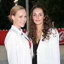 Polona Baš (Miss Universe 2003) in Svetlana Bozovič (druga spremljevalka Miss Universe 2003)