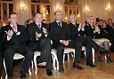 Bojan Šrot, župan občine Celje, Franc Kangler, mariborski župan, Janez Janša, predsednik Vlade Republike Slovenije, Milan Predan - Pipi, direktor ČZP Večer in njegova žena Darka Zvonar Predan