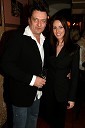Tadej Kovačič, solastnik Patricks puba in njegovo dekle Sandra Makovec, manekenka in 1. spremljevalka Miss Slovenije 2003