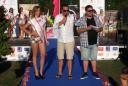 Ines Džonlič, kandidatka za Miss bikini 2013; Rado Mulej, igralec; Filip Kocijančič, novinar in voditelj prireditve