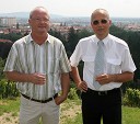 Direktor biotehnične šole v Mariboru Anton Kranjc in Boris Sovič, mariborski župan v letih 1998-2006