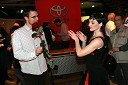 Renato Bratkovič in plesalka na predstavitvi Toyote Auris