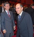 Franjo Bobinac, predsednik uprave Gorenje d.d. in Janez Janša, predsednik Vlade Republike Slovenije