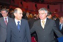 Franjo Bobinac, predsednik uprave Gorenje d.d., Janez Janša, predsednik Vlade Republike Slovenije in Samo Hribar Milič, predsednik GZS