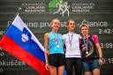 Mojca Kermavnar, 2. mesto DP na 42km; Žana Jereb, zmagovalka DP na 42km; Katja Rakušček, 3. mesto DP na 42km